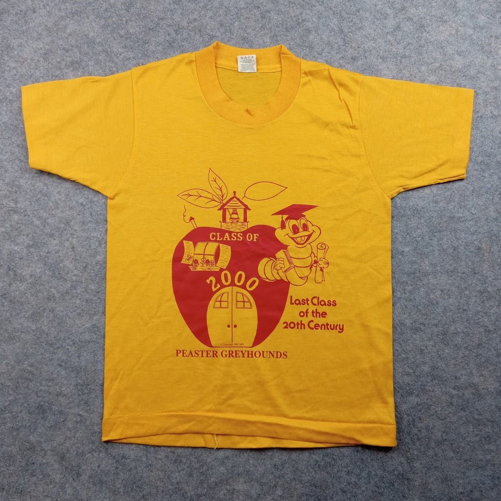 Vintage Screen Stars Shirt Youth 10-12 Class‎ 2000 USA Y2K Apple Worm School 625
